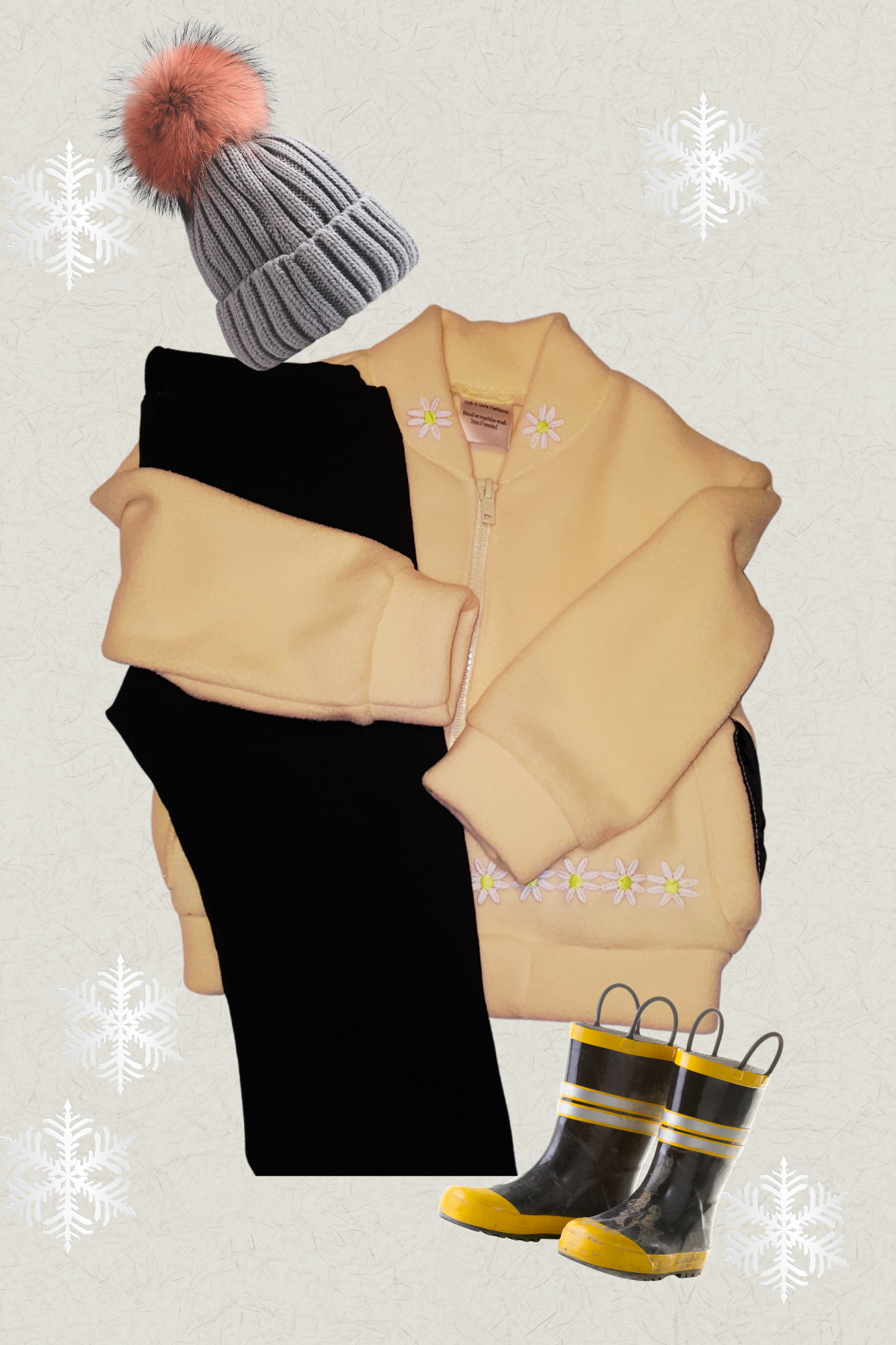 Fleece Yellow Jacket Pant Set