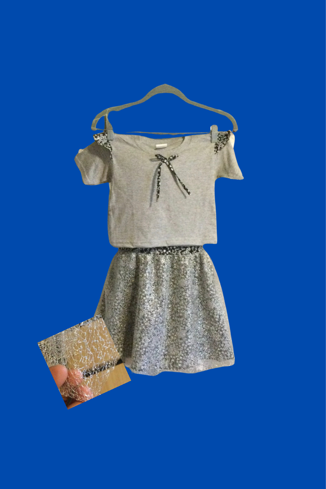 MESH OVERLAY SKIRT SET