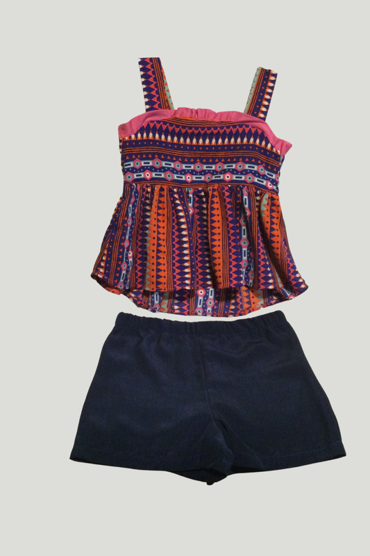 RUFFLE TOP SHORTS SET