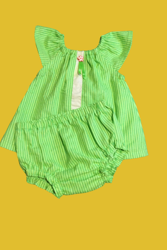 STRIPED SMOCK DRESS