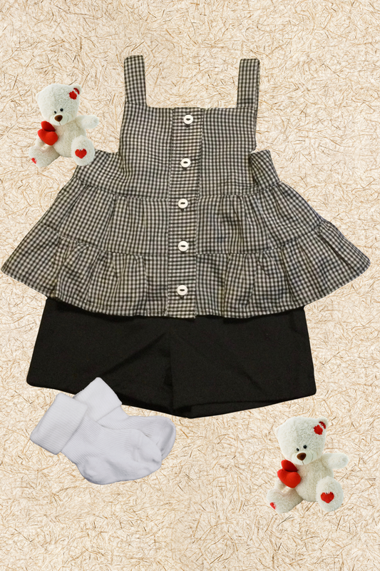 BLACK & GREY SHORT SET