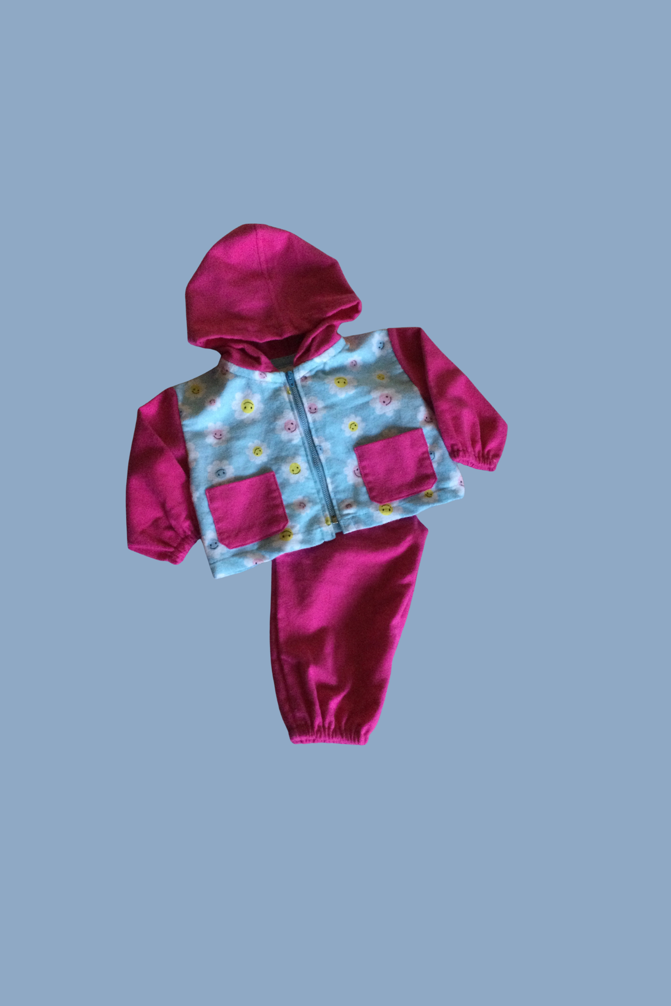 Flannel Hooded Jacket Set