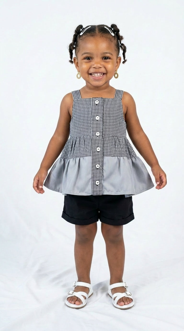 BLACK & GREY SHORT SET