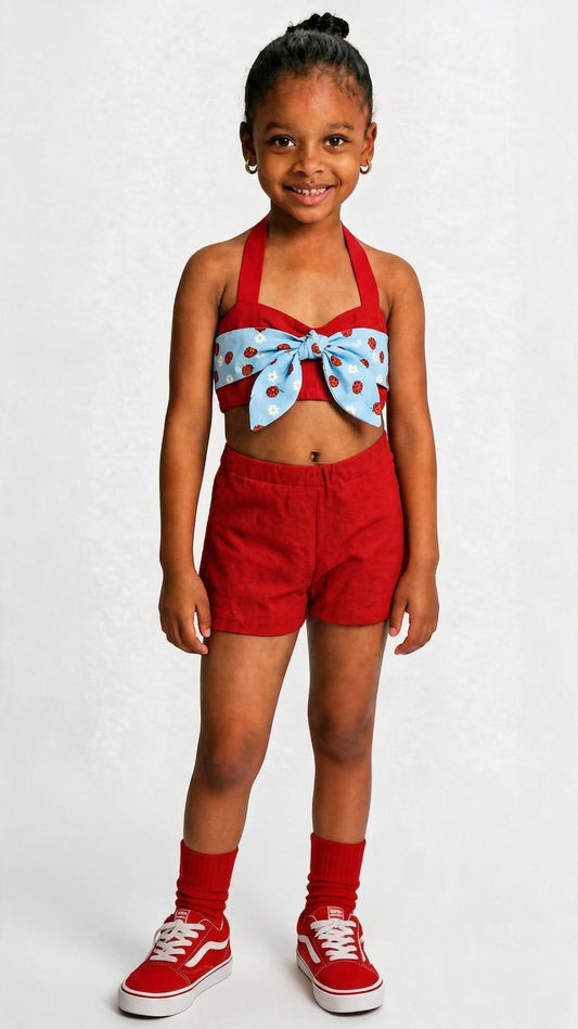 HALTER TOPS SHORT/SKORTS SET